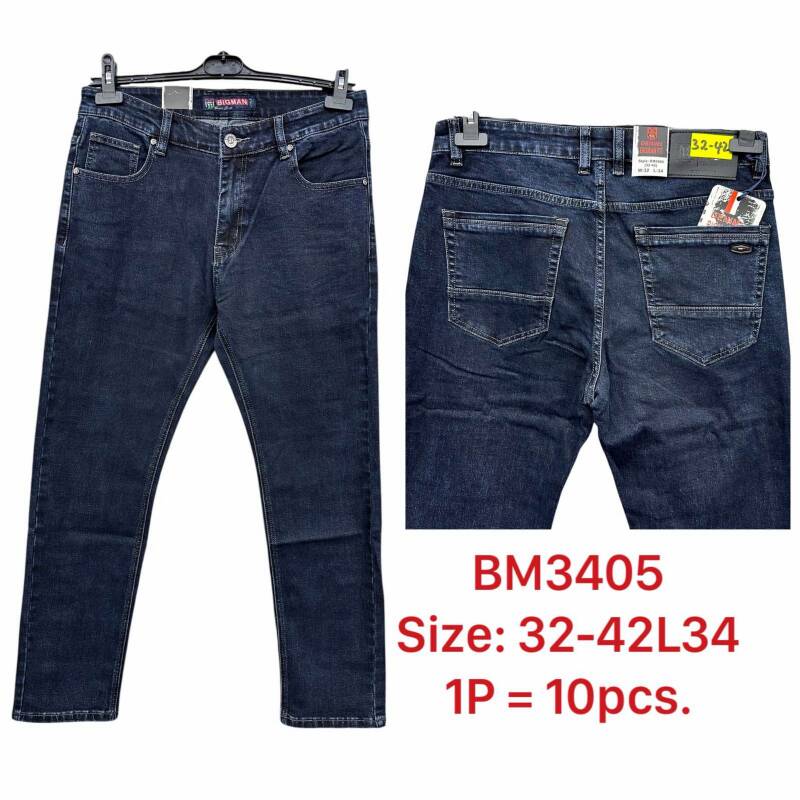 Spodnie jeansy meskie Roz 32-42, 1 Kolor .Paczka 10 szt